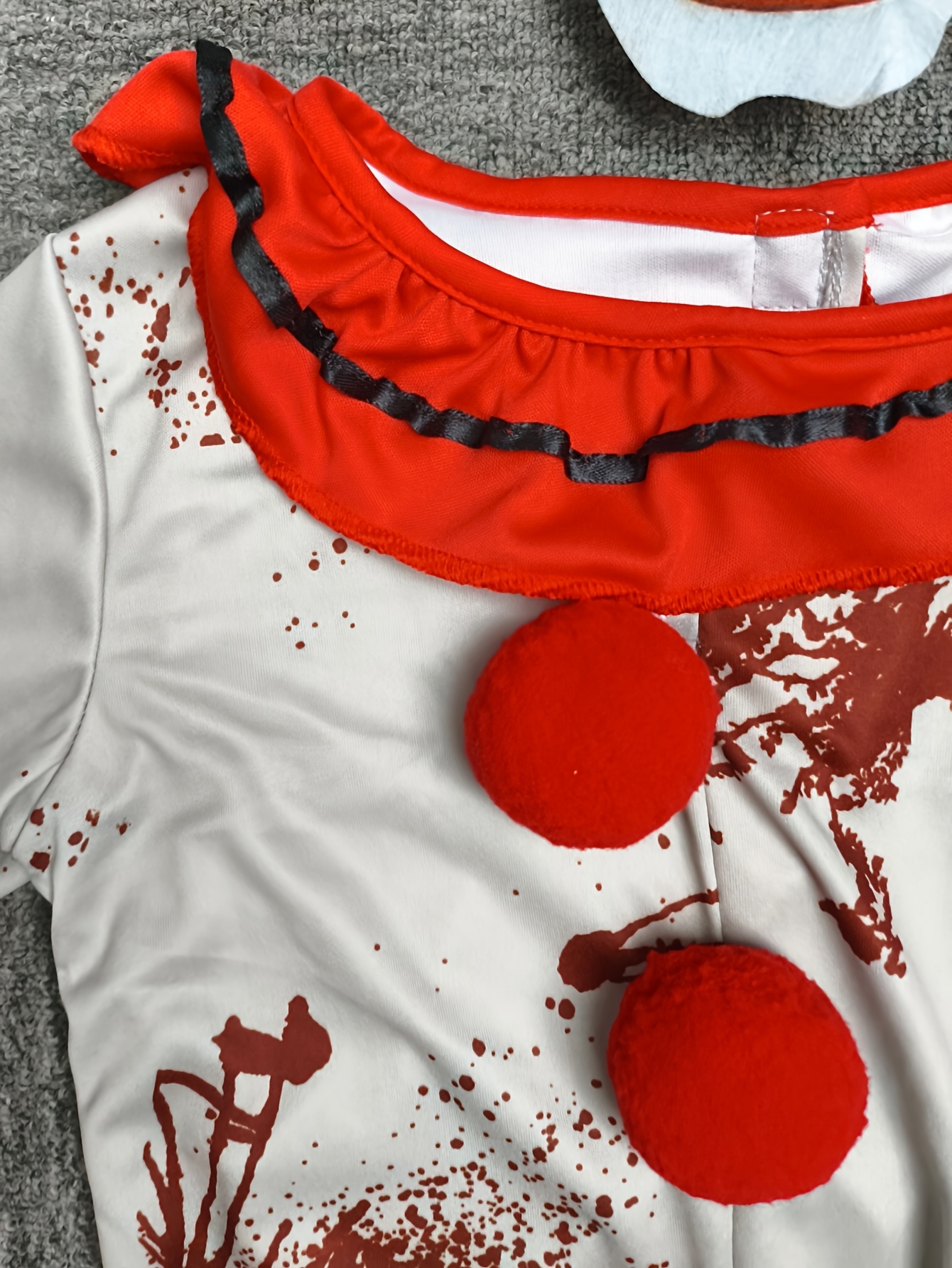Halloween Clown Bodysuit with Mask, Fun Costume